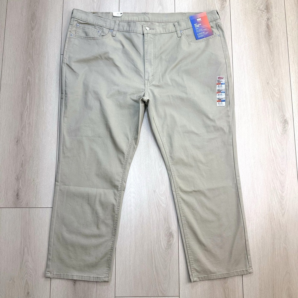 Levi's 541 Athletic Taper Pants Mens 48x30 Khaki Stretch All Seasons Tech NWT